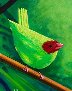 Bird, 2022 un dipinto di Luca Sanna